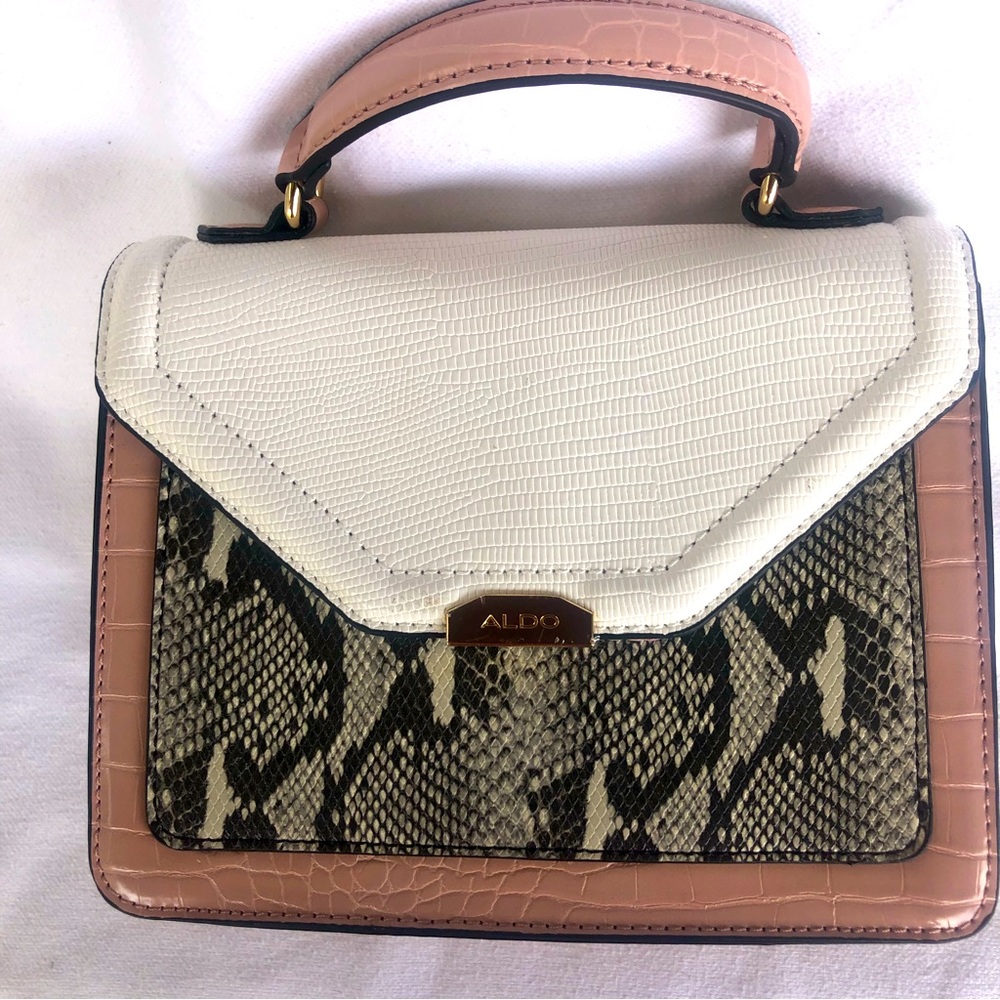 Aldo Tri-Color Crossbody Animal Print Handbag. NWT